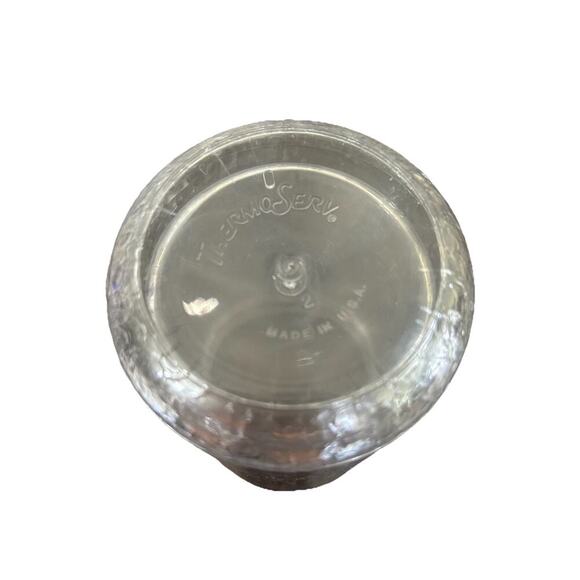 (4) 16 oz Double Wall Hammered Tumbler ThermoServ Cup Clear Acrylic Wide Mouth - Picture 3 of 4